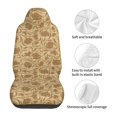 thumbnail image 5 of Zufioo Brown Flowers Full Set Car Seat Covers with Soft Padding 2PCS Universal Auto Front Seats Protector Fits Cars, SUVs, Sedans, and Trucks, 5 of 7