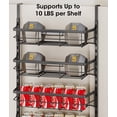thumbnail image 3 of 8-Tier Adjustable Over the Door Pantry Organizer with 2 Sets Hooks Fits Most Doors, Hanging Spice Rack for Pantry Door Organizer And Storage, Black, 3 of 12