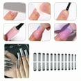 thumbnail image 5 of RAGUPEL 24Pcs Glue on Nails for Women,Silver Nail Tips Square,Glossy Long Nails,Nails Press Ons for Party,Daily Life,Taking Pictures,Dating,Style3, 5 of 8