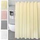 thumbnail image 1 of Cortina de ducha impermeable - tela de poliéster de color liso con rellenos para bañera de baño, amarillo moderno rosa gris blanco, 1 of 6
