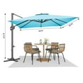 thumbnail image 2 of 10x10 FT Cantilever Patio Umbrella, 360° Rotating Offset Umbrella with Crank Lift, 100-Position Tilt., 2 of 6