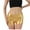 Gold, variant on RYRJJ Metallic High Waisted Booty Shorts Women's Shiny Cheeky Dance Bottoms Wet Look Disco Party Club Hotpants(Silver,L)