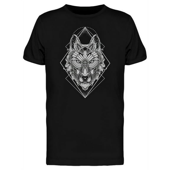 Wolf Tattoo Style T-Shirt Men -Image by Shutterstock, Male Large