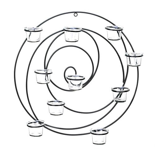 Accent Plus Accent Plus 57071262 Revolution Candle Sconce, Black