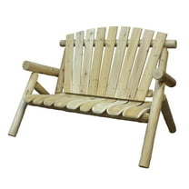 Lakeland Mills 4 ft. White Cedar Log Loveseat Bench