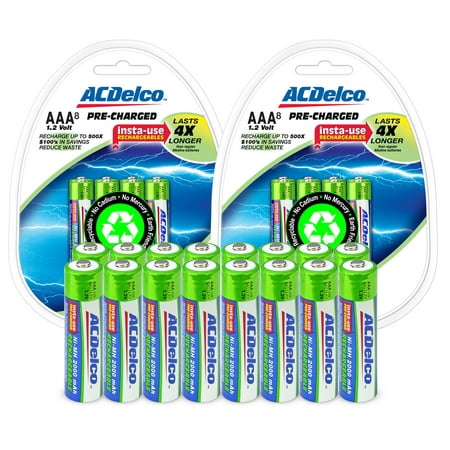 ACDelco Rechargeable AAA Batteries NiMH, 16-Count