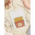 thumbnail image 3 of Cute French Fries Graphic "Friends" Quote Women White T-Shirt, Female x-Large, 3 of 4