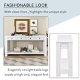 thumbnail image 3 of Solid Wood Console Table With 4 Drawers And 1 Bottom Shelf For Entryway, Hallway, Easy Assembly, 63 Inch Long Sofa Table ,Antique White, 3 of 9