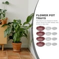 thumbnail image 3 of OULII 12Pcs Coffee Color Plastic Plant Drip Trays for Indoor Flower Pots with Stable Base Design, 3 of 5