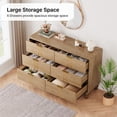 thumbnail image 2 of Ourlova 6 Drawer Dresser With Deep Drawers For Bedroom, Modern Wooden Chest Dresser With Deep Drawers With Vintage Pattern Design, 2 of 8