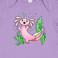 thumbnail image 4 of Inktastic Axolotl Unicorn with Rainbow Tail, Bubbles and Seaweed. Boys or Girls Baby Bodysuit, 4 of 5