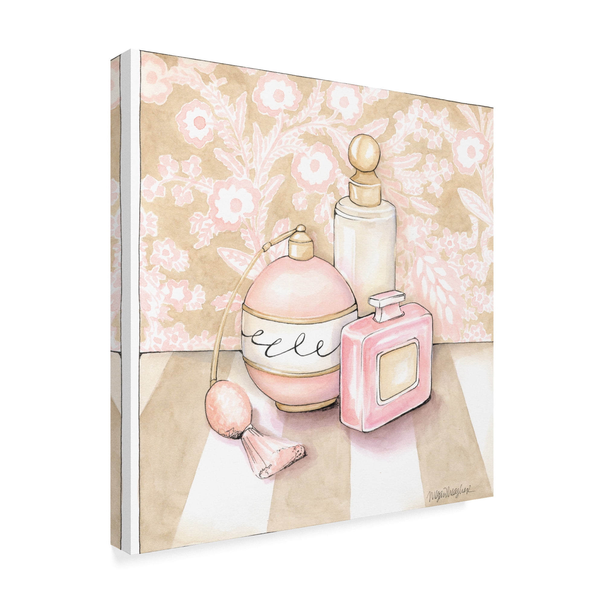 Trademark Fine Art 'Posh Powder Room III' Canvas Art by Megan Meagher