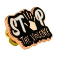 thumbnail image 2 of PinMart's Stop The Violence Awareness Enamel Lapel Pin, 2 of 3