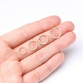 thumbnail image 4 of Pure24K Implant Grade Titanium Brilliant Sparkle Front Facing Gems Lined Seamless Clicker Hoop Ring, 4 of 5
