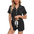 thumbnail image 1 of Conjunto de pijama Anjue para mujer Soft Sleep Set de 2 piezas de manga corta, 1 of 5