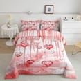 thumbnail image 2 of Castle Fairy Love Heart Queen Comforter Set,Romantic Valentine's Day Bedding Comforter Set, 2 of 8