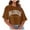 Brown, variant on Blmnix Short Sleeve Womens Tops Fall White Los Angeles Crop Crew Neck Casual Letter Teens Tops Fasion