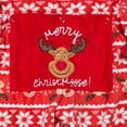 thumbnail image 3 of Womens Red Reindeer Themed Pajamas Blanket Sleeper Union Suit Small 4-6, 3 of 4