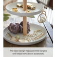 thumbnail image 5 of YAMAZAKI home 2315 6.3 x 6.3 in. Tosca Tiered Accessory Trays - White, 5 of 7