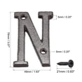 thumbnail image 2 of Unique Bargains 3 Inch Cast Iron House Letter Mailbox Address Sign Letter N, 2 of 5