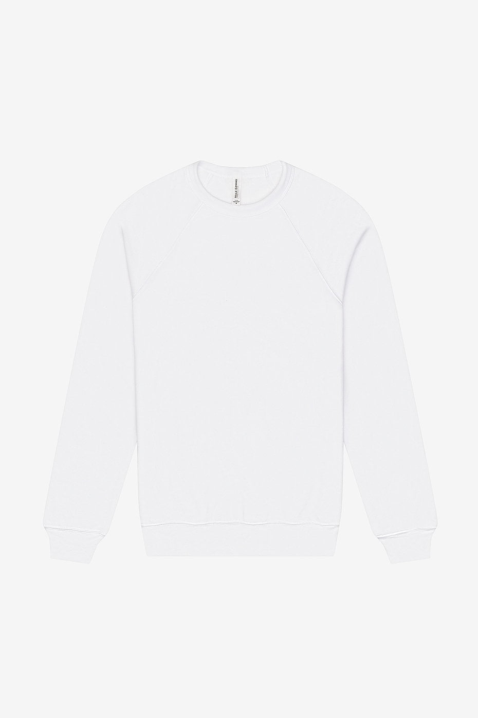 BELLA+CANVAS Adult Crew Neck Personalized Sweatshirt, Create your own Designs, White, Medium, Unisex