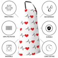 thumbnail image 5 of Goofa Heartbeat Symbol Printed Waterproof Apron 33" Chef Aprons for Men Heavy Duty Chemical Work Apron Adjustable Bib Apron, 5 of 9