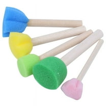 2024 TOP! 5Pcs/Set Sponge Paint Brushes Toys Wooden Handle Seal Kids Children Drawing Painting Graffiti Brush School Supply