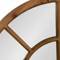 thumbnail image 4 of Kate and Laurel Boldmere Modern Farmhouse Wide Windowpane Arched Mirror, 30 x 29, Rustic Brown, Decorative Vintage Inspired Window Mirror for Farmhouse Wall Decor, 4 of 8