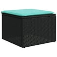 thumbnail image 3 of vidaXL 7 Piece Garden Sofa Set with Cushions Black Poly Rattan, 3 of 5