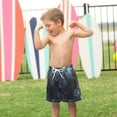 thumbnail image 4 of FORMRS Boys Swim Trunks Quick Dry Mesh Liner Boardshorts Sizes XS-XL, Lightning Pattern, 4 of 7
