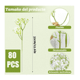 thumbnail image 2 of 80pcs Flores Gypsophila Artificiales Para Ramo De Decoración Malubero Blanco, 2 of 4