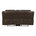 thumbnail image 4 of Lexicon Hazen Microfiber Dbl Rclng Love Seat with Center Console in Dark brown, 4 of 5