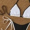 thumbnail image 6 of Warop Women's High-Waisted Drawstring Adjustable Push-Up Bikini Set, Two-Piece Swimsuit for Beach and Vacation, 6 of 6