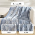 thumbnail image 2 of Knit Throw Blanket, Soft Chenille Cozy Breathable Chevron Chunky Decorative Blanket for Couch, Bed & Sofa, French-Inspired Lightweight Warm Gift for Women, Ivory, 50"x60", 2 of 10