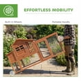 thumbnail image 4 of PawHut Chicken Coop with Run, Mobile Wooden Chicken House with Nesting Box, 4 of 10