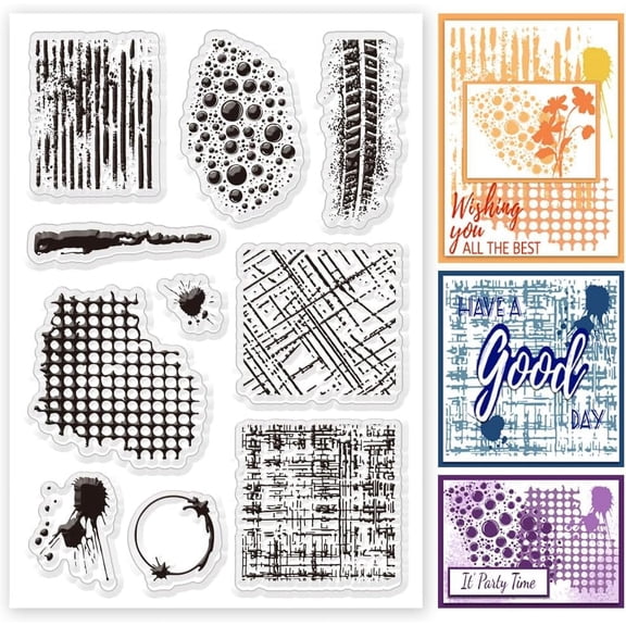 Clear Stamp Mottled Patterns Silicone Stamps for DIY Scrapbooking Photo Album Decorative Cards Making Background Holiday Card Making Album Crafts