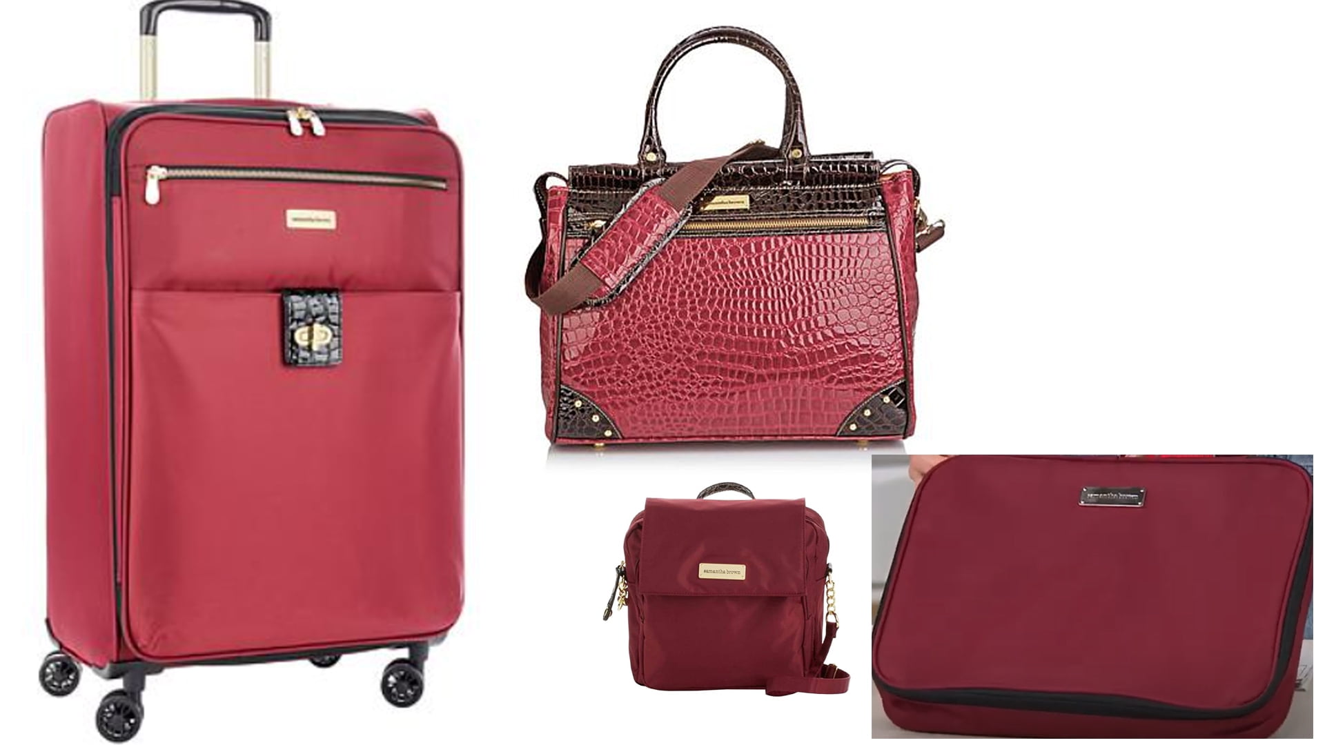 samantha brown carry on luggage