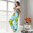 thumbnail image 4 of Uemuo Cartoon Avocado Pattern Women's Wide Leg Palazzo Lounge Pants with Pockets Light Weight Loose Comfy Casual Pajama Pants-, 4 of 9