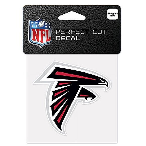 Calcomanía de corte perfecto de WinCraft NFL Atlanta Falcons, 63036011, 4" x 4", negro. (186 characters)