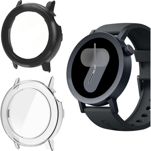 KOMI Hard PC Case with Screen Protector, Compatible with CMF Watch Pro 2 Smartwatch, Black Clear