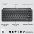 thumbnail image 4 of Logitech MX Keys Mini Teclado Minimalista inalámbrico Iluminado Compacto, Bluetooth, retroiluminado, USB-C, Compatible con Apple macOS, iOS, Windows, Linux, Android, Metal Build - Grafito, 4 of 4