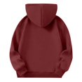 thumbnail image 6 of Girls Casual Long Sleeve Hoodies Cute Oversized Fleece Pocket Sweatshirt Tops Wine 9-10 Years, 6 of 6