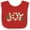 Red and White, variant on Inktastic Candy Cane Joy Boys or Girls Baby Bib