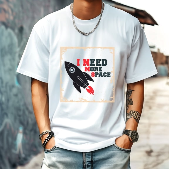 Men's T Shirt Round Neck Patterned Tee Summer New Sports Shirt Vintage Style Gift for Friends XS