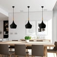 thumbnail image 2 of 1-Light Industrial Farmhouse Hanging Kitchen Black Pendant Ceiling Light with Metal Dome Shade, 2 of 2