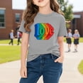 thumbnail image 6 of Piuwrlz Girl Graphic Shirts Tops Girls Short T-Shirts Sleeve Cotton Pullover Gray Size 7 Years, 6 of 10