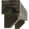 thumbnail image 4 of Ekena Millwork 8"H x 8"D x 48"W Rough Sawn Faux Wood Fireplace Mantel Kit with Ashford Corbels, Burnished Honey Dew, 4 of 12