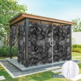 thumbnail image 6 of Outdoor Curtains for Patio Waterproof, Black Geometric Outdoor Privacy Panels Grommet, Contemporary Minimalism Abstract Pattern Blackout Outside Curtains for Porch/Cabana 54"x84", 1 Panel, 6 of 8