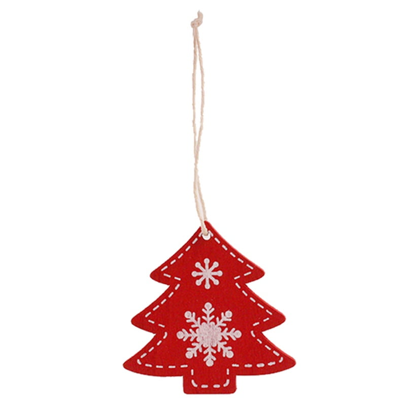 10pcs Wooden Christmas Decoration Tree Hanging Pendant Home Party Xmas Ornament 
