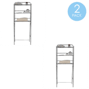 3 Tier Steel Space Saver Over the Toilet Bathroom Shelf with Open Shelving, Chrome